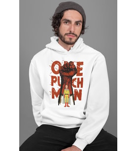 Tasarım One Punch Man Baskılı Unisex Oversize Anime Hoodie