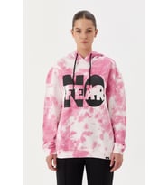 No Fear Kadın Sweatshirt Oversize Kapüşonlu Pembe Batik 72480