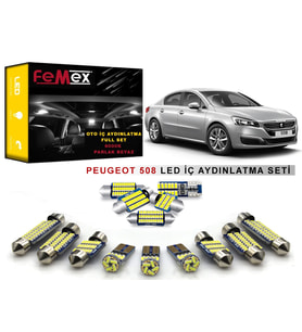 Peugeot 508 LED İç Aydınlatma Ampul Seti FEMEX Parlak Beyaz
