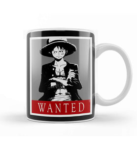 Luffy One Piece Wanted Kupa Bardak Porselen