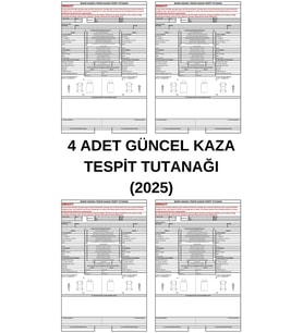 4 Adet Güncel Kaza Tespit Tutanağı (2025)