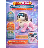 SmartPaw Dans Eden Işıklı Robot Köpek Müzikli Hareketli Eğlenceli Akıllı Oyuncak (Çok Renkli)