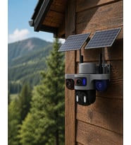Güneş Enerjili Arıcı Kamerası 4g Sım Kartlı 9mp 3 Lens Yayla Güvenlik Kamerası 2 Yıl Garantili