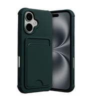 Iphone 17 Kelvin Kartvizitli Silikon - Koyu Yeşil