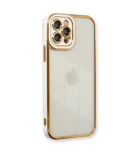 iPhone 12 Pro Kılıf Liva Lens Silikon - Beyaz