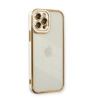 iPhone 12 Pro Kılıf Liva Lens Silikon - Beyaz