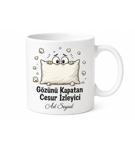 Gerilim Filmi İzlerken Gözünü Kapatanlara Yastık Arkası Kupası Hediye