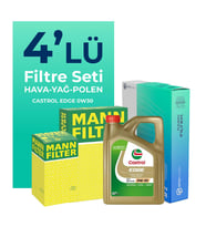 MANN Audi Q7 50 Dizel Filtre Bakım Seti Castrol Motor Yağlı (2019-2024) 4 Lü