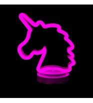 Neon Işıklı Unicorn Masa Gece Lambası Pil+Usb