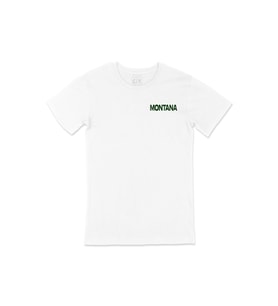 Montana Cep Logo Tasarımlı Beyaz Tişört
