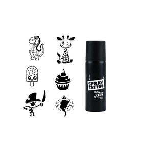 Çocuksu Modeller Spray Tattoo İle Geçici Dövme Yapma Seti