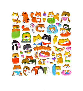Sticker Kabartmalı Stiker Defter, Planlayıcı Etiket (Syd231-11)-20x18cm- Sevimli Kediler