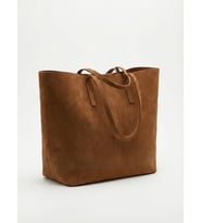 ÜçKol Ticaret Geniş İç Hacimli Nubuk Görünümlü Shopper Çanta (Tarçın)