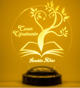 Love Lamp Canım Öğretmenim Kişiye Özel Öğretmenler Günü Konsept Hediye 3 Boyutlu Led Lamba