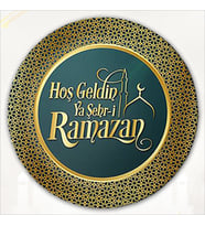 Hoşgeldin Ramazan 22 cm Karton Tabak - 8 Adet