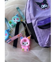 Kuromi anahtarlık cüzdan pembe