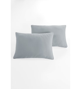 Örme %100 Pamuk Flaplı 2 Adet Yastık Kılıfı 50×70 Cm (Koyu Gri)