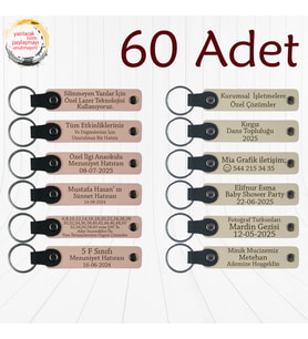 Pudra & S Kahve, 60’lı Set, Kişiye Özgü Yazılı Anahtarlık, Gönüllü Etkinlik Katılımcılarına Hediye