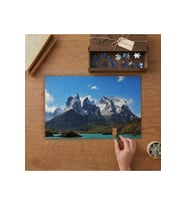 Yüksek Karlı Dağ Manzarası Tasarımı 240 parça Ahşap Puzzle Ahşap Kutuda MP08060
