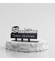 Türkçe Öğretmeni Metal İsimlik - Kişiye Özel İsimlik - İsme Özel Metal İsimlik - Öğretmen İsimlik