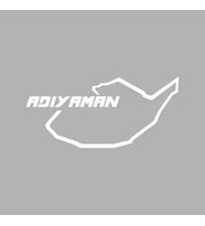 Adıyaman Harita Araba Sticker siyah 17x8 CM (Beyaz)