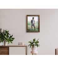 BK Home Atatürk Tasarımlı Doğal Masif Ahşap Çerçeveli Tablo 45x65cm-27