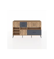 Arges Konsol 7 Raflı 3 Çekmeceli 4 Kapaklı 176x30x99 Çam-Çam/Antrasit