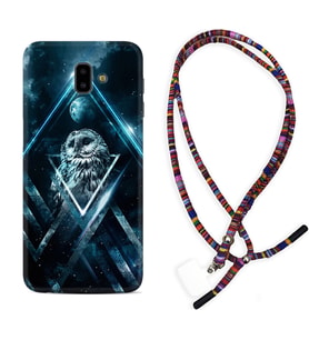 Samsung J6 Plus J7 Prime J7 Pro M20 Kılıf Boyun Asklı Rasta Silikon Old Owl 1649