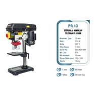 Proter PR 13 350W 5 VİTES  13 MM SÜTUNLU MATKAP TEZGAHI