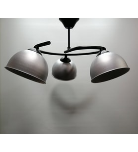 MYLİGHTS  GRİ BAŞLIKLI METAL AVİZE  ÜÇLÜ AVİZE (Siyah)