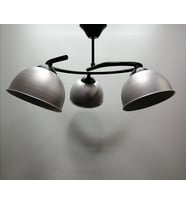 MYLİGHTS  GRİ BAŞLIKLI METAL AVİZE  ÜÇLÜ AVİZE (Siyah)