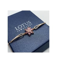 Lotus Çiçeği Gümüş Bileklik 925 Ayar Gümüş Bileklik