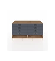 Kronos Konsol 8 Çekmeceli  176x59x99 Çam-Çam/Antrasit
