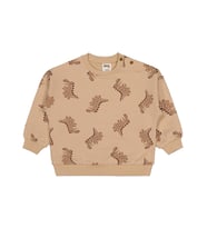 Civil Baby Benekli Dino Empirme 6-18 Ay Sweatshirt - Bej (Sütlü Kahve)