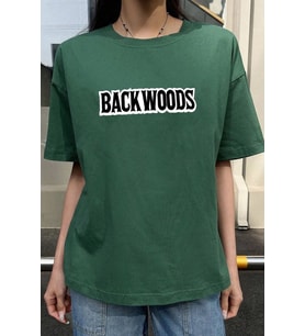 Unisex Backwoods Baskılı T-shirt (Yeşil)
