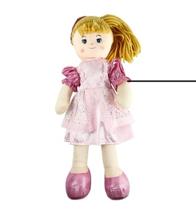 50 cm Parlak Elbiseli Bez Bebek