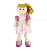 50 cm Parlak Elbiseli Bez Bebek