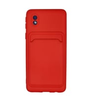 Samsung Galaxy A01 Core Kılıf Kelvin Kartvizitli Silikon - Kırmızı