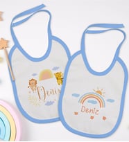 BK Kids Kişiye Özel İsimli 2’li Mavi Mama Önlüğü-10
