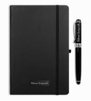 Kişiye Özel Siyah Defter & Kişiye Özel Roller Kalem