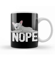 French Bulldog Nope 05 Kupa Bardak Porselen