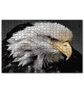 Cakapuzzle Amerikan Kartalı Makro Çekim  Puzzle Yapboz MDF (Ahşap) (120 Parça)
