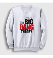 Presmono Unisex Beyaz Logo The Big Bang Theory Sweatshirt