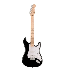 Squier 0373152506 Sonic Stratocaster Elektro Gitar (Siyah)  Akçaağaç Klavye Siyah Parlak Cila ve Beyaz Pickguard