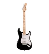 Squier 0373152506 Sonic Stratocaster Elektro Gitar (Siyah)  Akçaağaç Klavye Siyah Parlak Cila ve Beyaz Pickguard