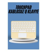 Mey İthalat® Touchpad Tüm Cihazlara Uyumlu Bluetooth Klavye Touchpad Slim Kablosuz Wifi Q Klavye