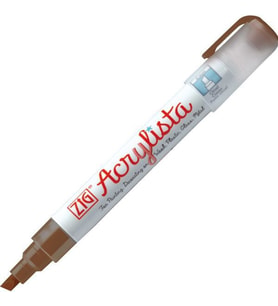 Zig Acrylista Marker Akrilik Boyama Kalemi 6 mm Kesik Uç BURNT SIENNA 
