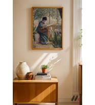 Claude Monet Serada Kadın, Ahşap Çerçeveli Duvar Tablosu - Sanatsever Hediyesi