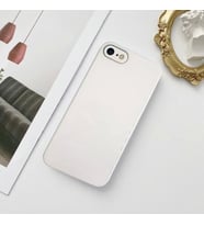 iPhone 7-8 Parlak Cam Kamera Korumalı Telefon Kılıfı (Beyaz)