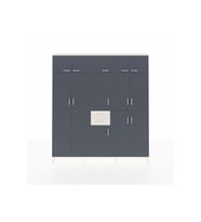 Arges Dolap 10 Raflı 2 Çekmeceli 3 Askılı 220x30x243 Aytaşı-Antrasit/Aytaşı